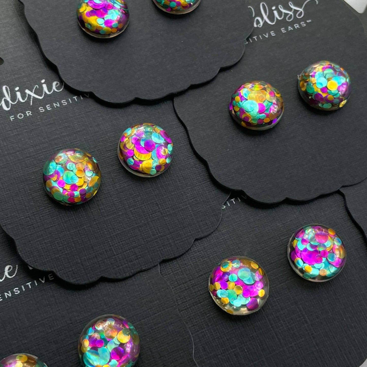 Mardi Gras Confetti Earrings