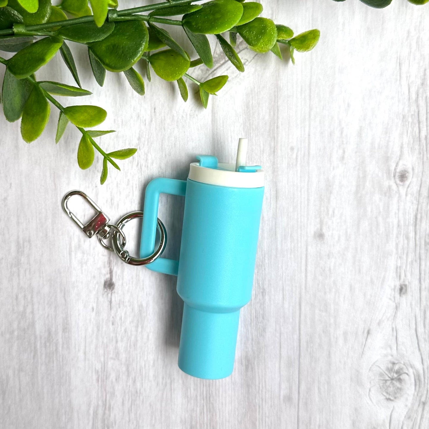 Mini Tumbler Keychain Carry Storage Container Light Blue