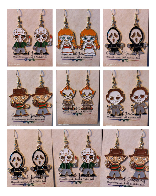 Horror Movie Character Earrings