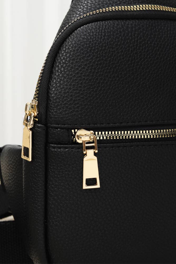Solid PU Sling Bag
