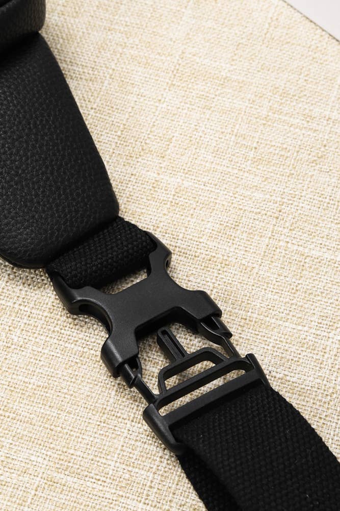 Solid PU Sling Bag
