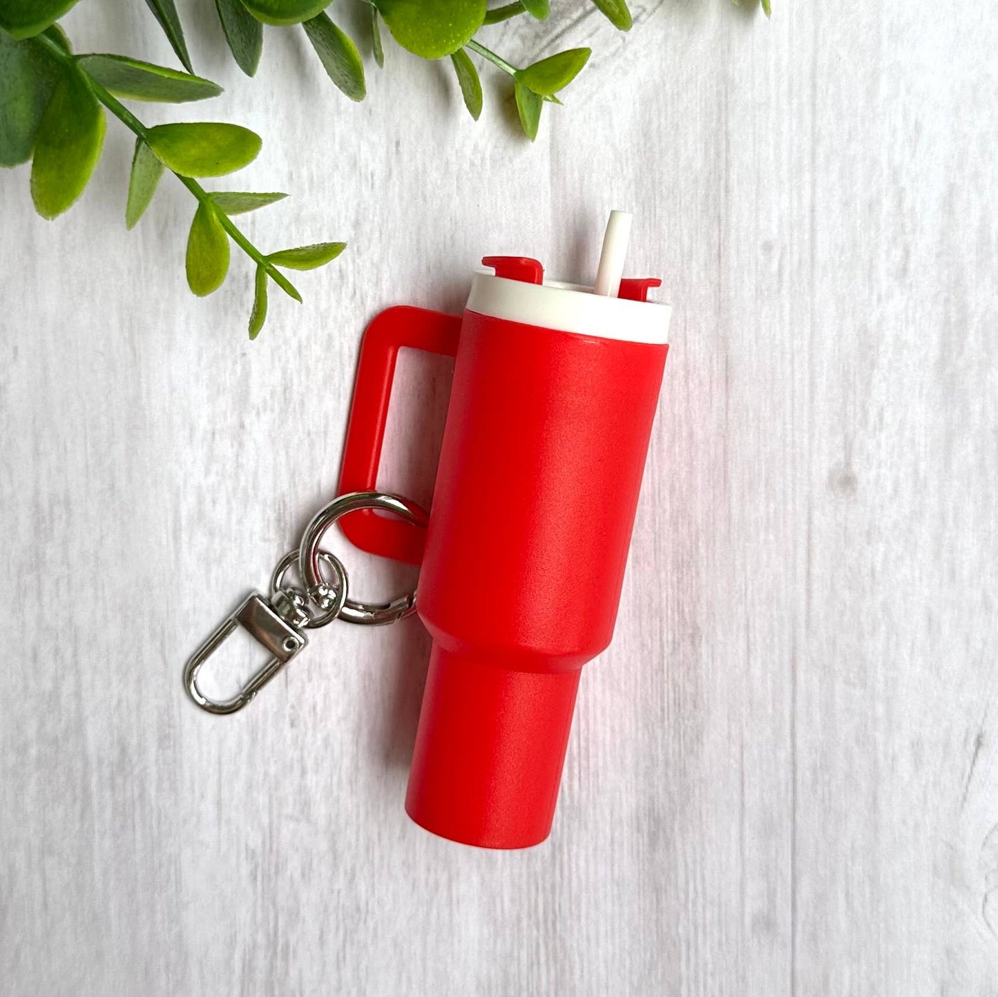 Mini Tumbler Keychain Carry Storage Container Red