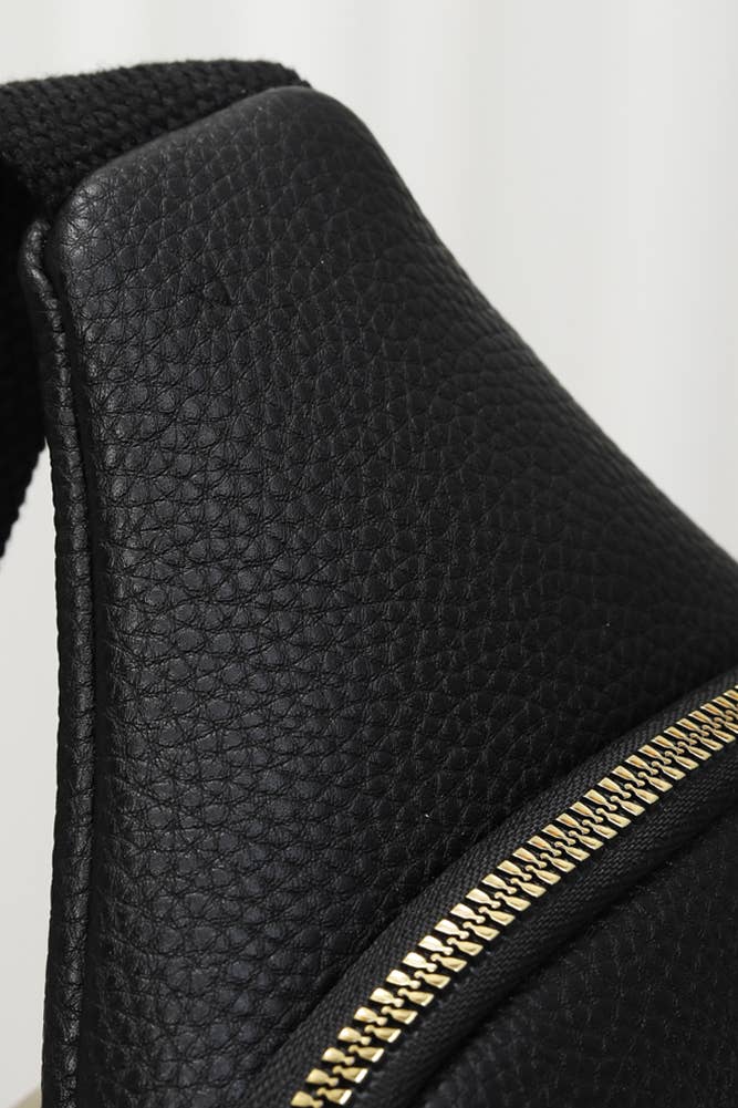 Solid PU Sling Bag