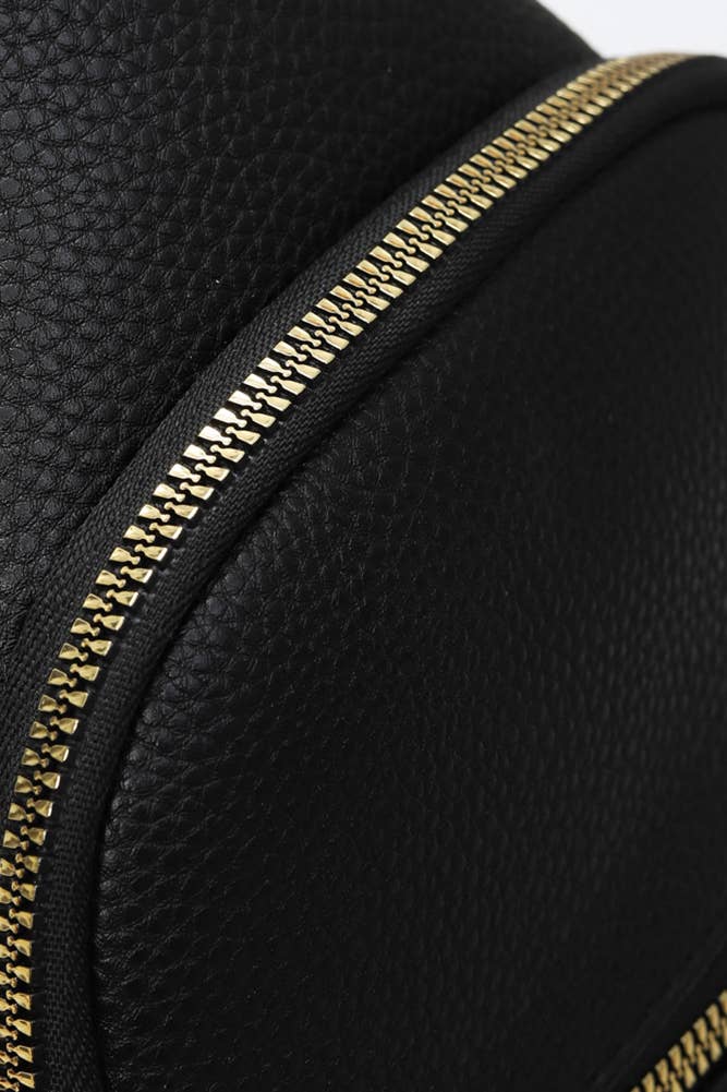 Solid PU Sling Bag