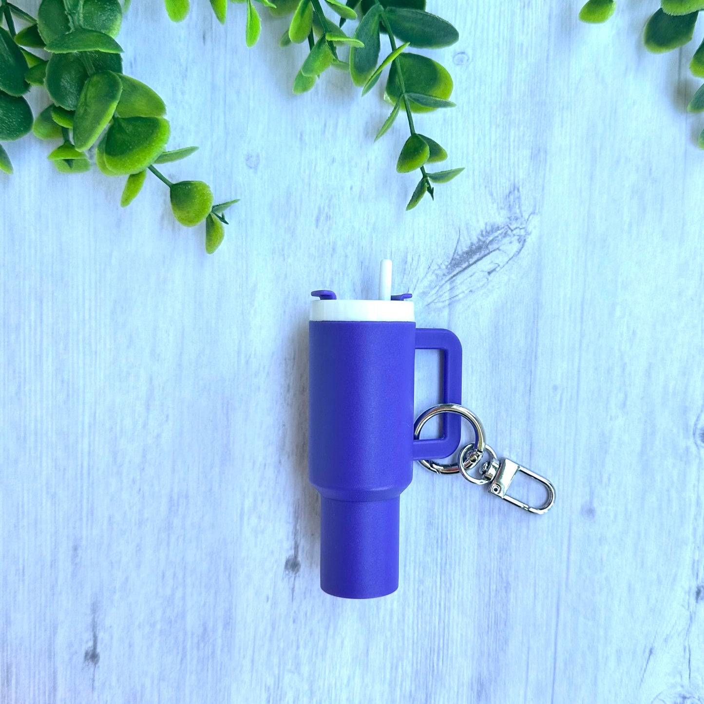 Mini Tumbler Keychain Carry Storage Container Purple