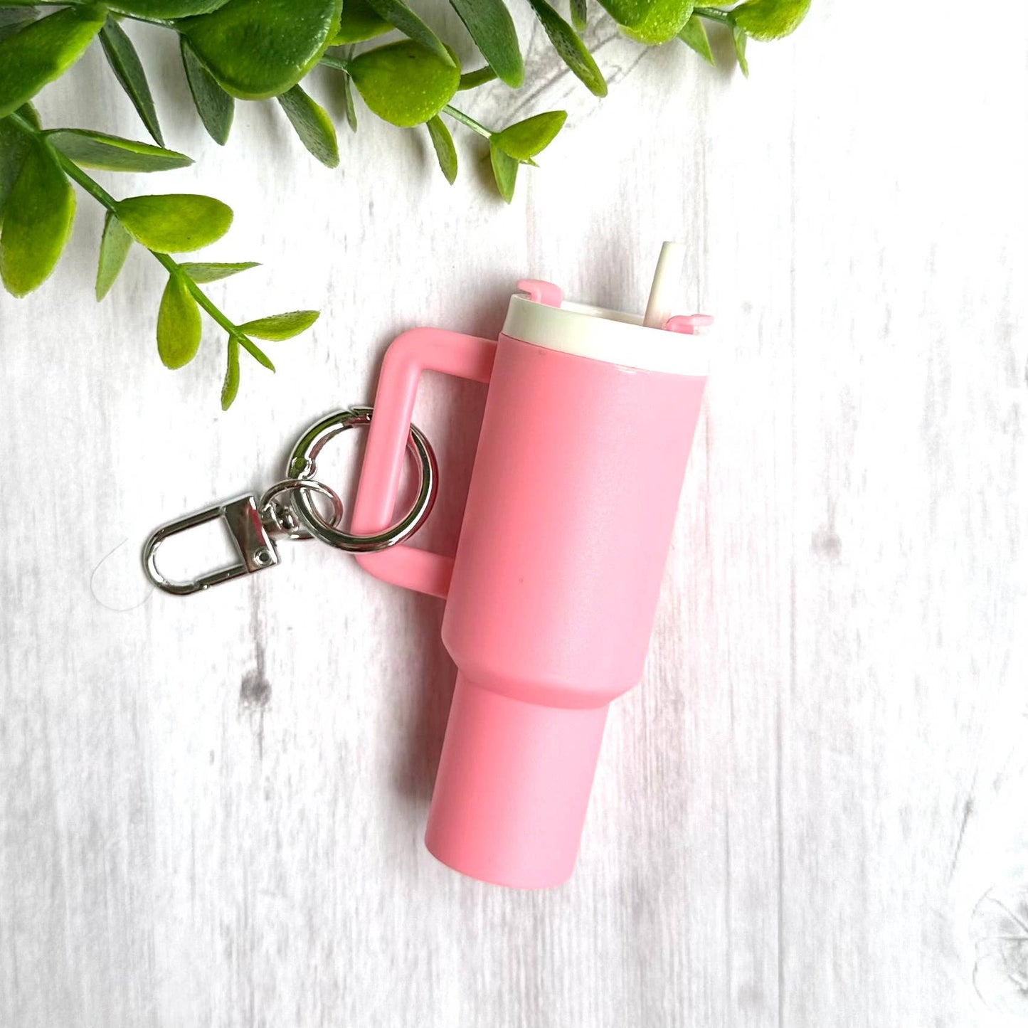 Mini Tumbler Keychain Carry Storage Container Light Pink