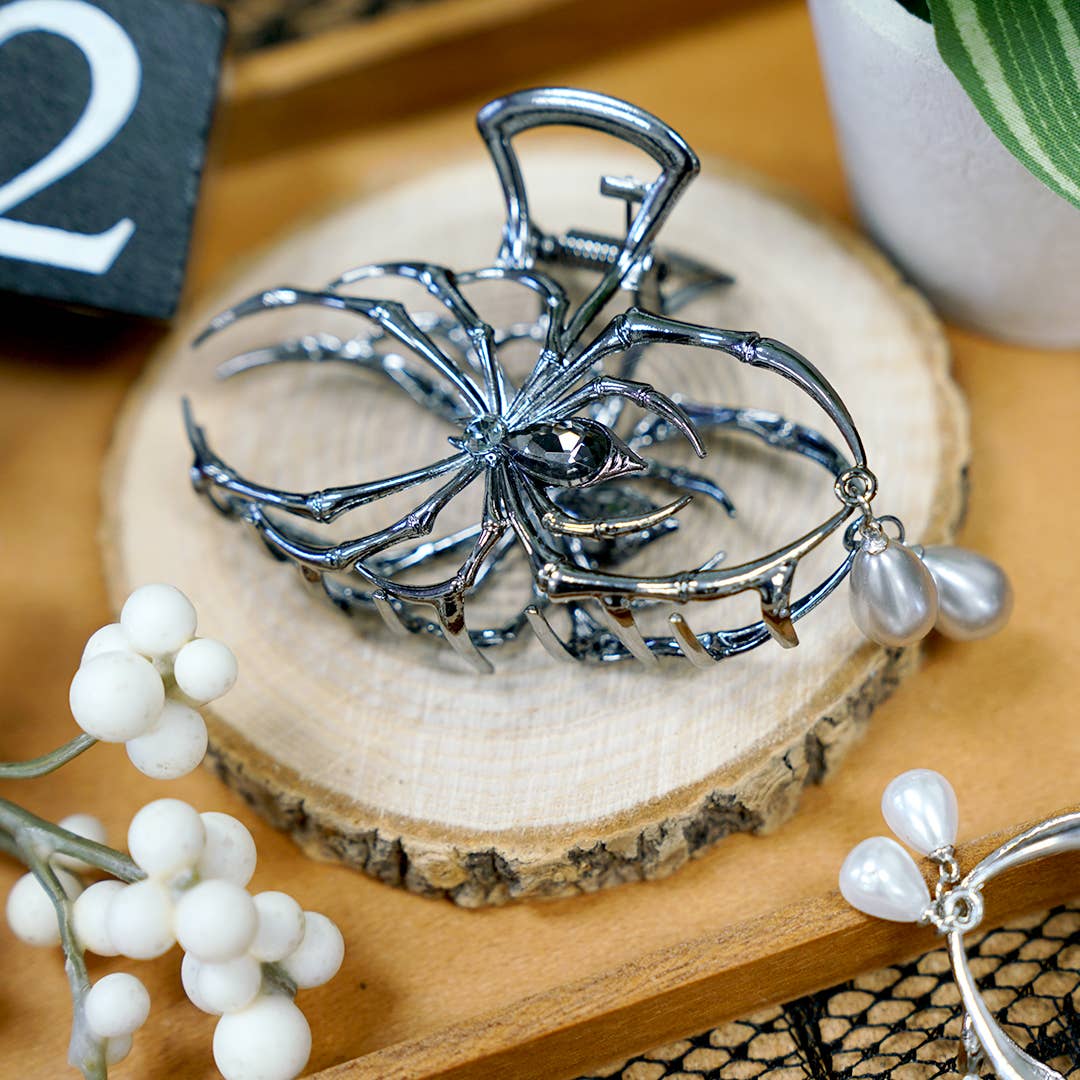 Halloween Hair Clip Metal Spider