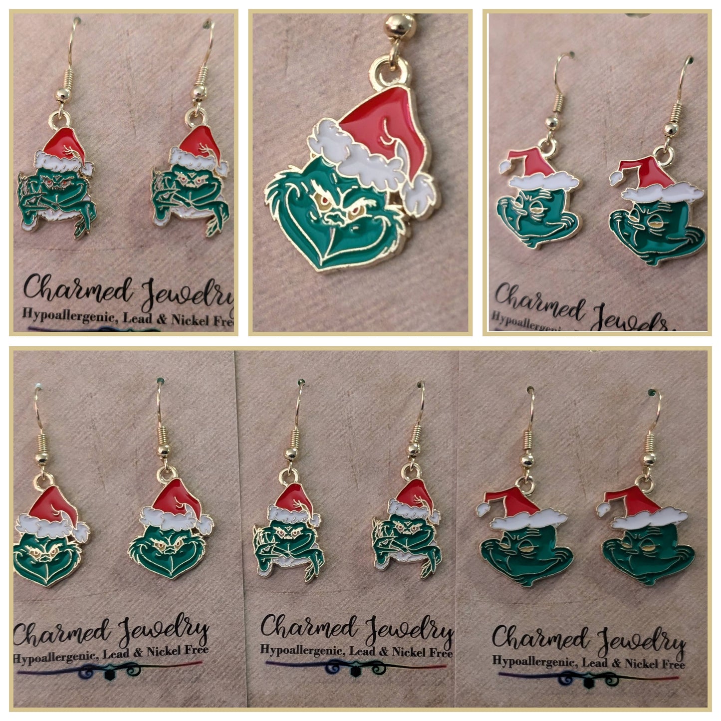 Limited Edition Grinch Inspired Christmas Earrings